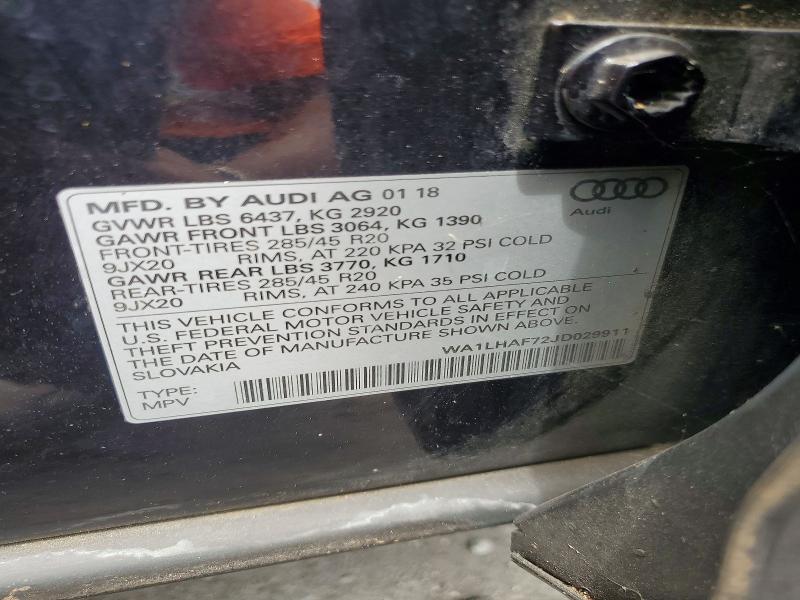 Aukcja sprzedaży 2018 Audi Q7, vin: WA1LHAF72JD029911, numer aukcji: 66067636