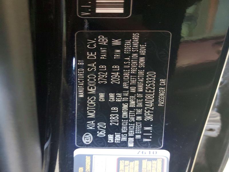 Продаж на аукціоні авто 2020 Kia Forte, vin: 3KPF24AD8LE253320, номер лоту: 65857286