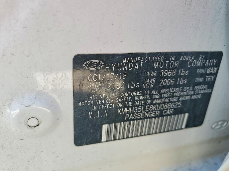 Продаж на аукціоні авто 2019 Hyundai Elantra Gt, vin: KMHH35LE8KU088625, номер лоту: 63839786