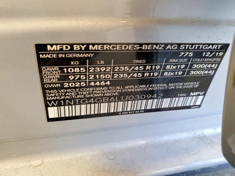 Продаж на аукціоні авто 2020 Mercedes-benz Gla, vin: W1NTG4GB6LU030942, номер лоту: 65282366