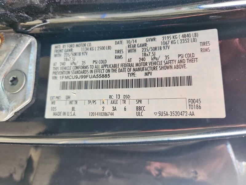 Продаж на аукціоні авто 2015 Ford Escape, vin: 1FMCU9J99FUA55885, номер лоту: 66214346