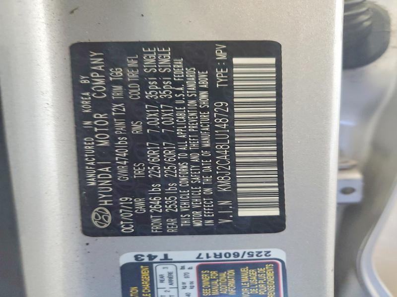 2020 Hyundai Tucson მანქანა იყიდება აუქციონზე, vin: KM8J2CA48LU148729, აუქციონის ნომერი: 63447596