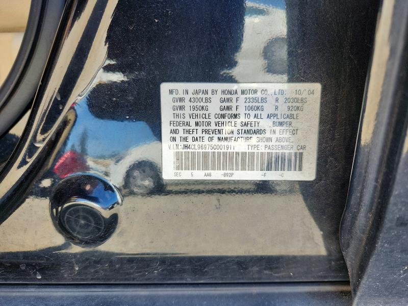Продажа на аукционе авто 2005 Acura Tsx, vin: JH4CL96975C001911, номер лота: 65500686