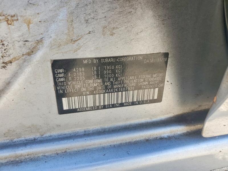 Продажа на аукционе авто 2019 Subaru Impreza, vin: 4S3GKAA62K1607936, номер лота: 64883216