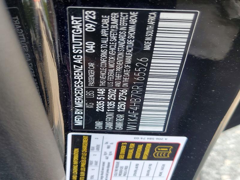 Aukcja sprzedaży 2024 Mercedes-benz C, vin: W1KAF4HB7RR165526, numer aukcji: 64240656