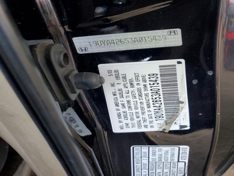 66118856 :رقم المزاد ، 19UYA42653A015439 vin ، 2003 Acura 3.2cl مزاد بيع