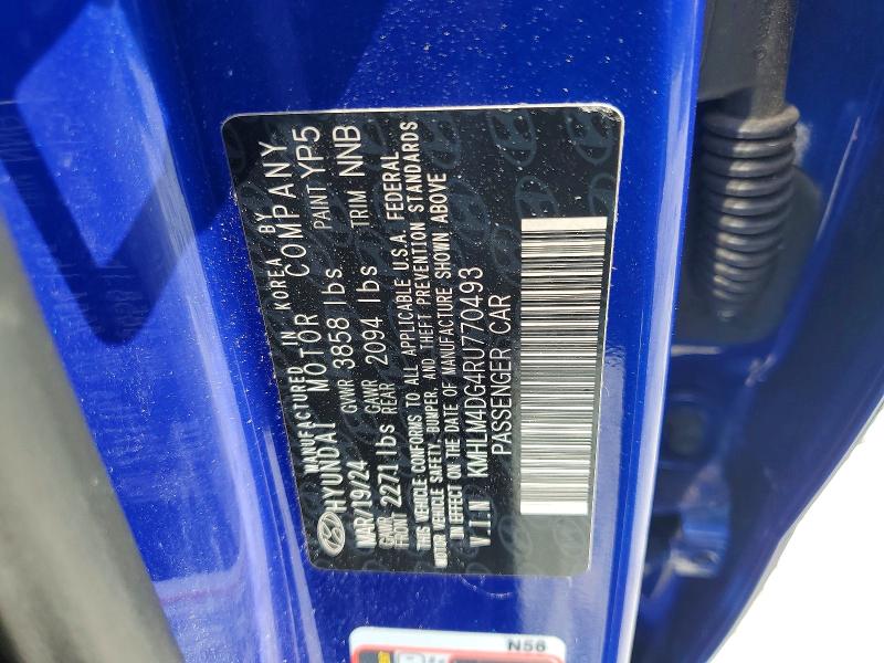 Продажа на аукционе авто 2024 Hyundai Elantra, vin: KMHLM4DG4RU770493, номер лота: 64802176