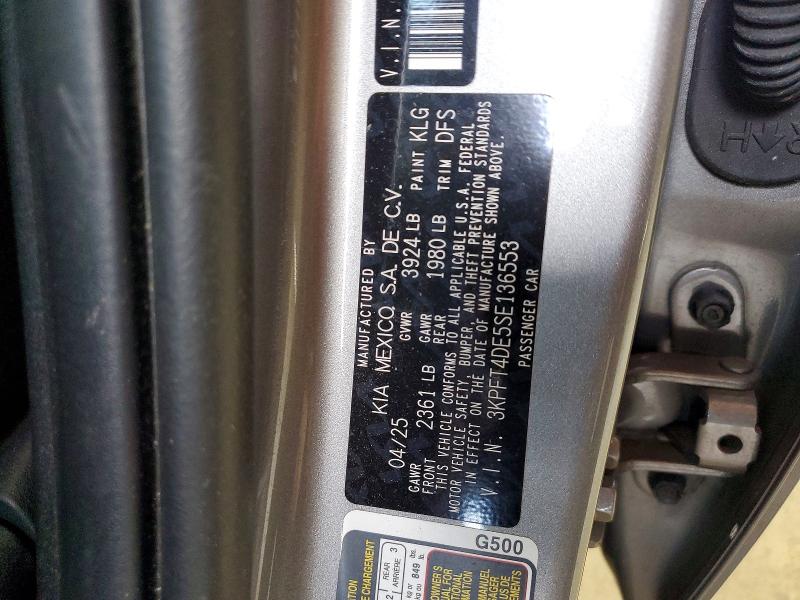 66008566 :رقم المزاد ، 3KPFT4DE5SE136553 vin ، 2025 Kia K4 مزاد بيع