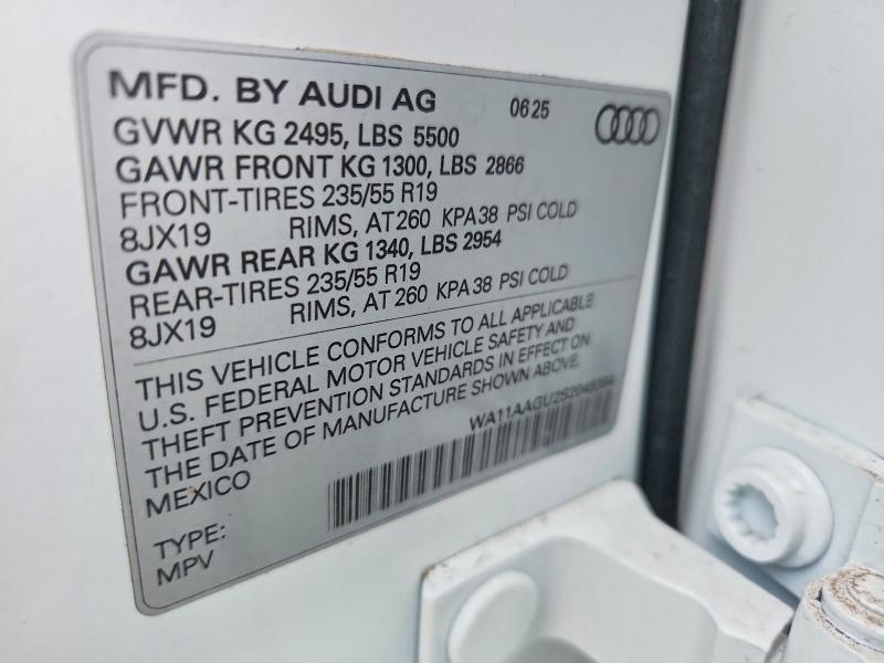 Aukcja sprzedaży 2025 Audi Q5, vin: WA11AAGU2S2049394, numer aukcji: 63638976
