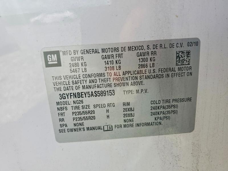 Продаж на аукціоні авто 2010 Cadillac Srx, vin: 3GYFNBEY5AS589153, номер лоту: 63406506