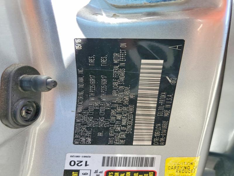 Продаж на аукціоні авто 2016 Toyota Sienna, vin: 5TDYK3DC2GS749800, номер лоту: 66047446