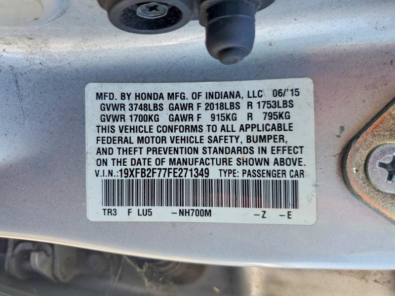 Aukcja sprzedaży 2015 Honda Civic, vin: 19XFB2F77FE271349, numer aukcji: 63014626