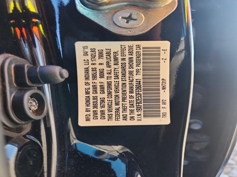 Продажа на аукционе авто 2015 Honda Civic, vin: 19XFB2E53FE060441, номер лота: 64922506