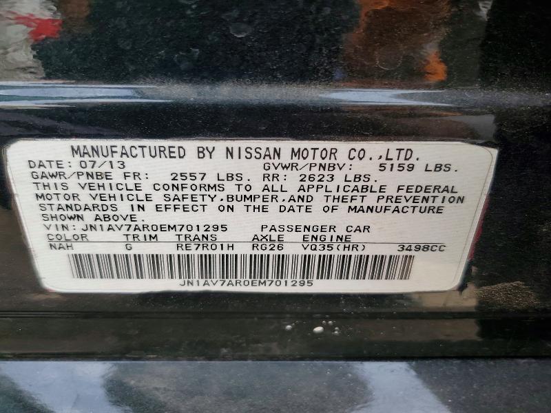 Aukcja sprzedaży 2014 Infiniti Q50 Hybrid, vin: JN1AV7AR0EM701295, numer aukcji: 66469666