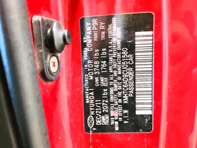 Aukcja sprzedaży 2012 Hyundai Veloster, vin: KMHTC6AD9CU051580, numer aukcji: 64314496