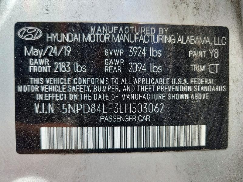 Aukcja sprzedaży 2020 Hyundai Elantra, vin: 5NPD84LF3LH503062, numer aukcji: 66184286