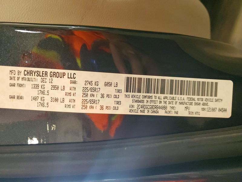 Aukcja sprzedaży 2013 Dodge Grand Caravan, vin: 2C4RDGCG8DR644080, numer aukcji: 63864446