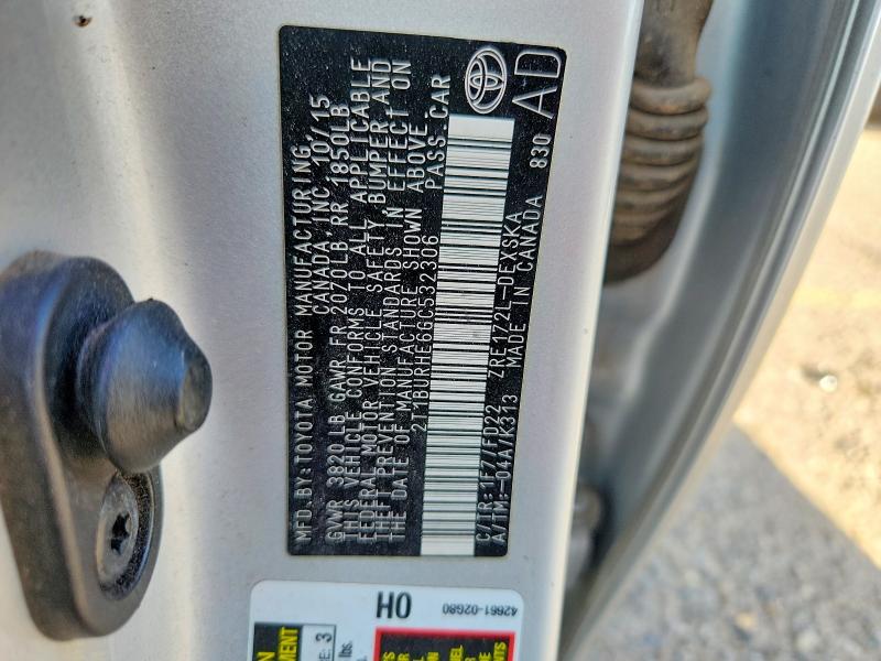 Aukcja sprzedaży 2016 Toyota Corolla, vin: 2T1BURHE6GC532306, numer aukcji: 67107766