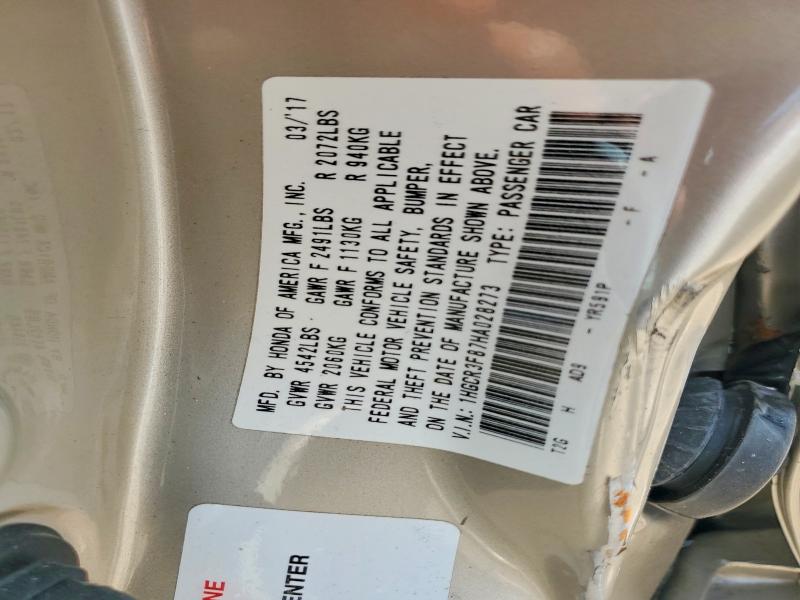 66394226 :رقم المزاد ، 1HGCR3F87HA028273 vin ، 2017 Honda Accord مزاد بيع