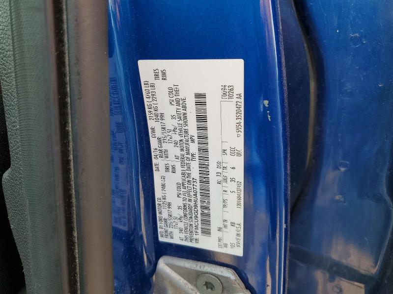 Aukcja sprzedaży 2017 Ford Escape, vin: 1FMCU9GD9HUA07737, numer aukcji: 64090746