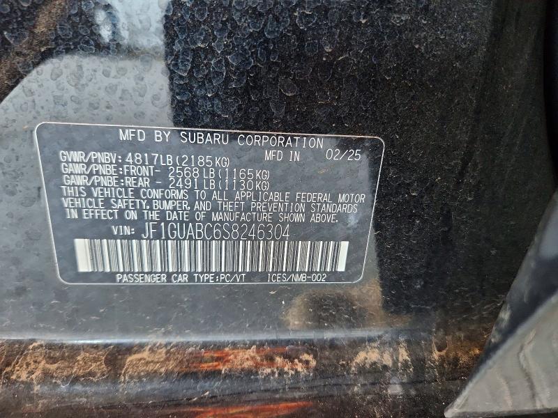 66687906 :رقم المزاد ، JF1GUABC6S8246304 vin ، 2025 Subaru Impreza مزاد بيع