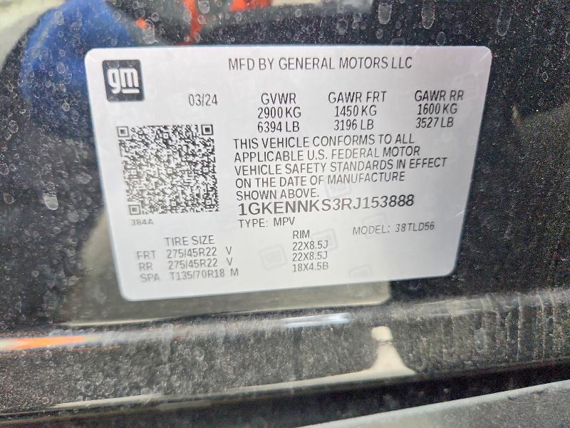 Aukcja sprzedaży 2024 Gmc Acadia, vin: 1GKENNKS3RJ153888, numer aukcji: 66649496