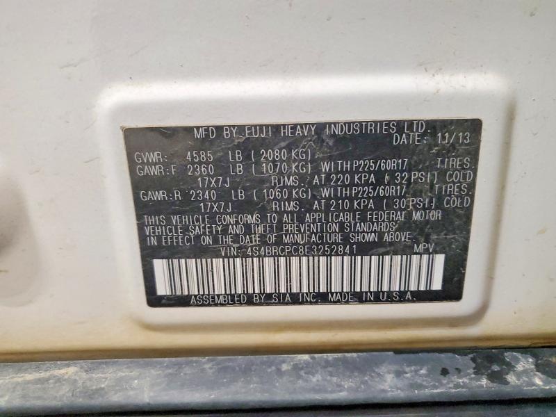 Продаж на аукціоні авто 2014 Subaru Outback, vin: 4S4BRCPC8E3252841, номер лоту: 65719666
