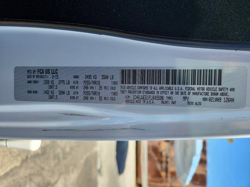 2015 Jeep Wrangler Unlimited მანქანა იყიდება აუქციონზე, vin: 1C4BJWEG1FL645598, აუქციონის ნომერი: 65237396