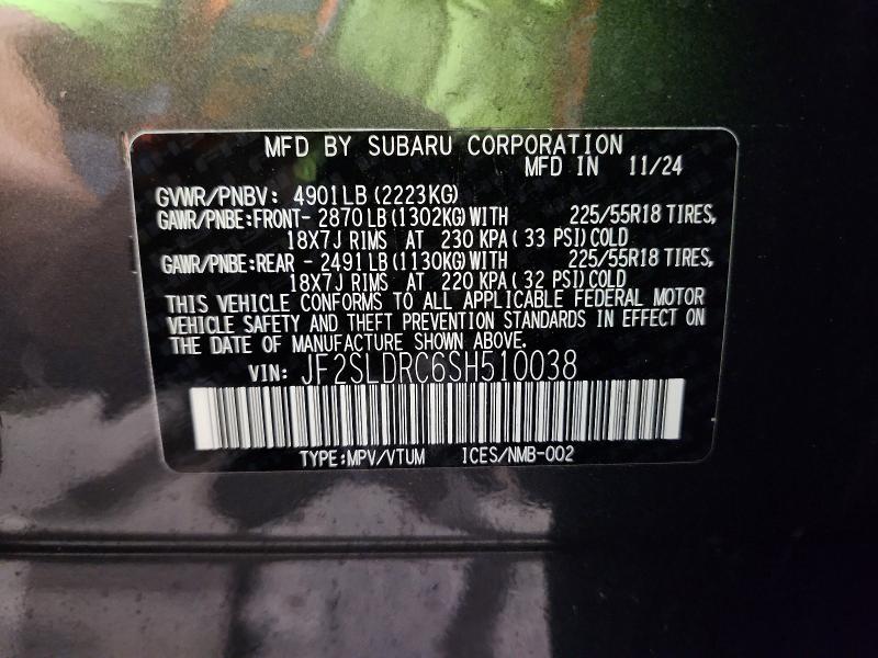 Aukcja sprzedaży 2025 Subaru Forester, vin: JF2SLDRC6SH510038, numer aukcji: 66633026