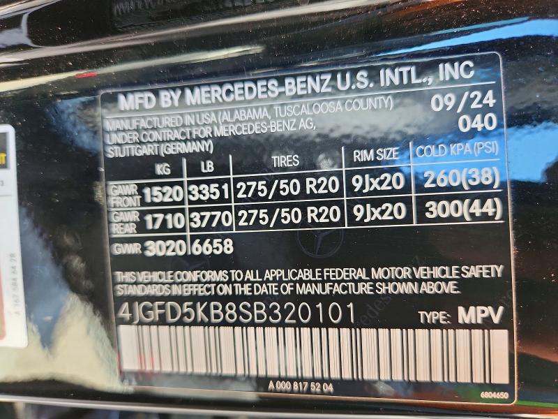 Aukcja sprzedaży 2025 Mercedes-benz Gle Coupe, vin: 4JGFD5KB8SB320101, numer aukcji: 65939596