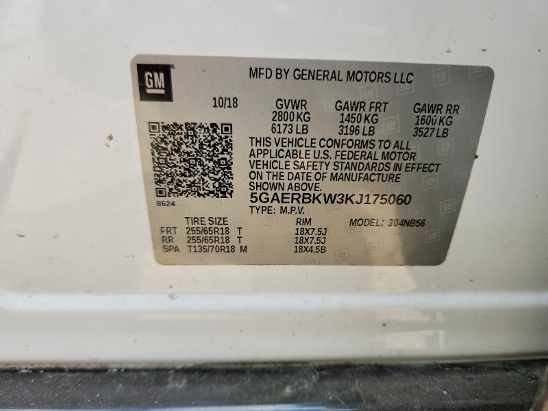 Продаж на аукціоні авто 2019 Buick Enclave, vin: 5GAERBKW3KJ175060, номер лоту: 63734846