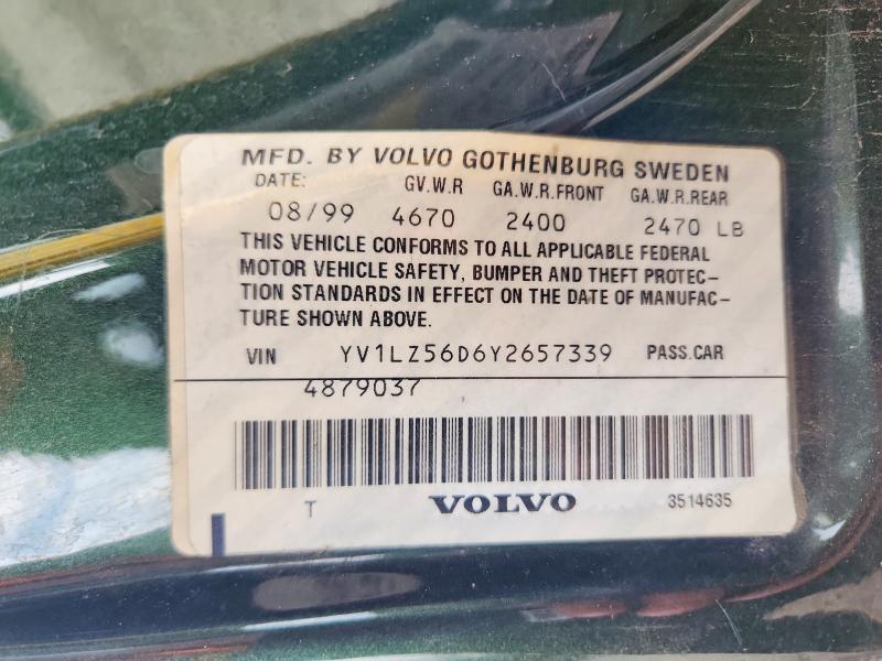 2000 Volvo V70 მანქანა იყიდება აუქციონზე, vin: YV1LZ56D6Y2657339, აუქციონის ნომერი: 66948016