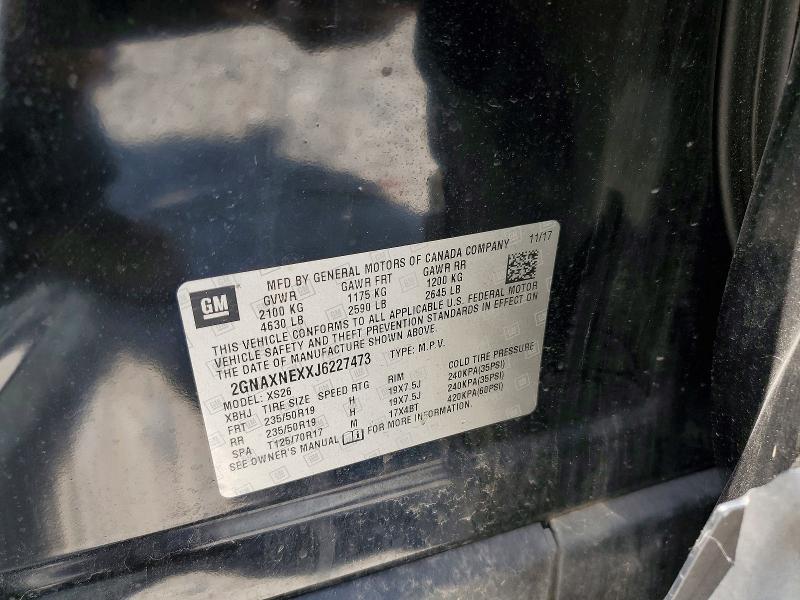 Продажа на аукционе авто 2018 Chevrolet Equinox, vin: 2GNAXNEXXJ6227473, номер лота: 63398016