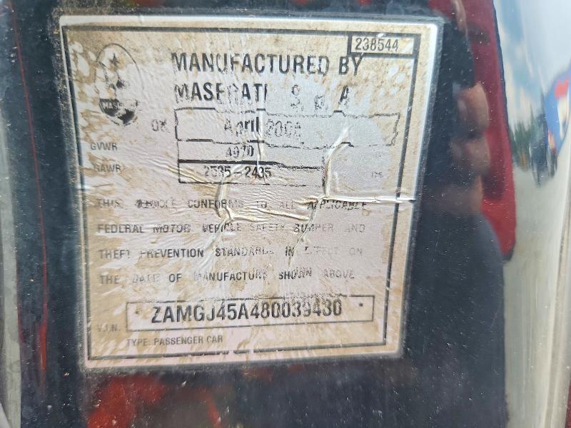 66372166 :رقم المزاد ، ZAMGJ45A480039430 vin ، 2008 Maserati Granturismo مزاد بيع