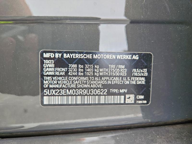 Aukcja sprzedaży 2024 Bmw X7, vin: 5UX23EM03R9U30622, numer aukcji: 63350016
