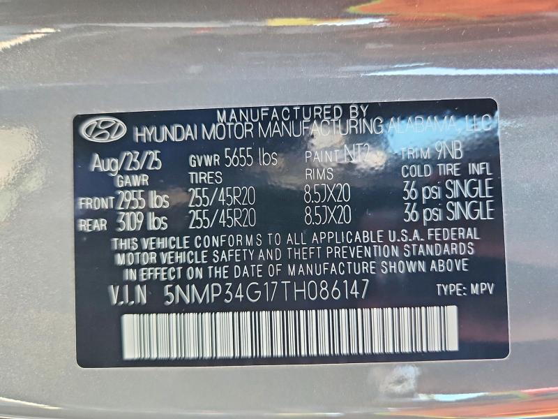 Продаж на аукціоні авто 2026 Hyundai Santa Fe, vin: 5NMP34G17TH086147, номер лоту: 66785926