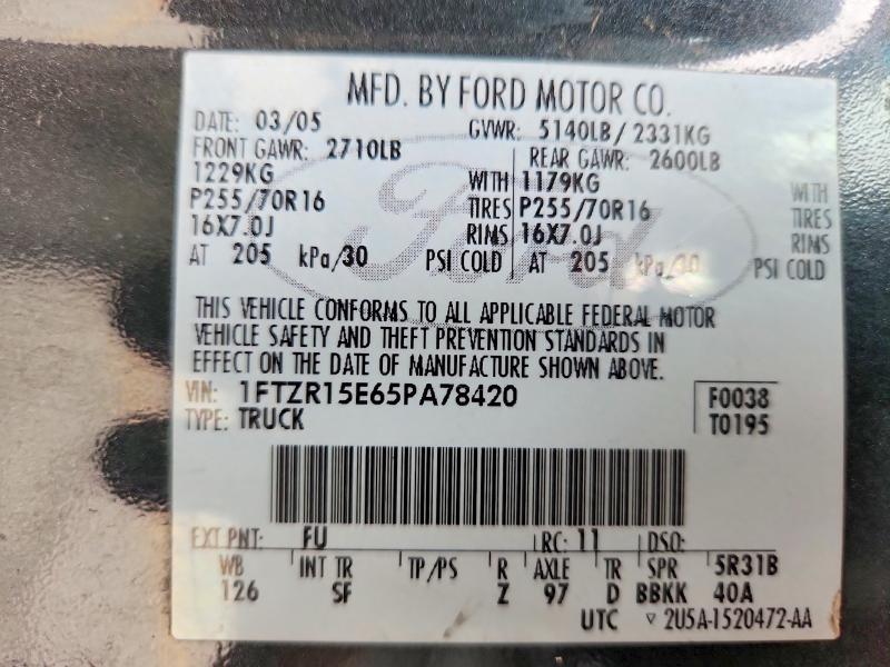 Aukcja sprzedaży 2005 Ford Ranger, vin: 1FTZR15E65PA78420, numer aukcji: 66564686