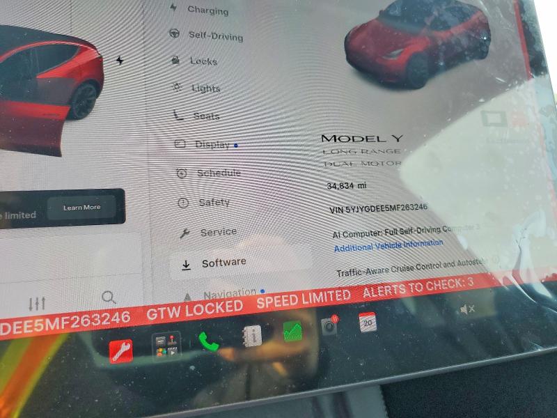 Aukcja sprzedaży 2021 Tesla Model Y, vin: 5YJYGDEE5MF263246, numer aukcji: 65849236