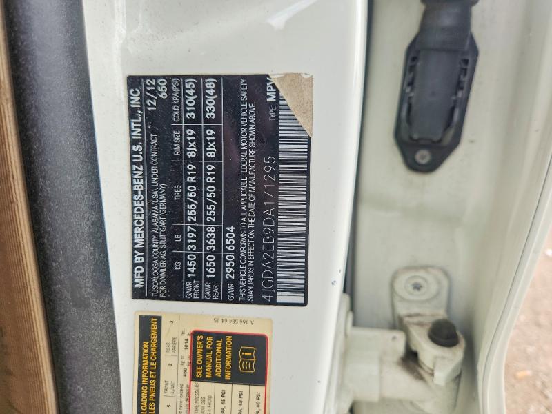 64035996 :رقم المزاد ، 4JGDA2EB9DA171295 vin ، 2013 Mercedes-benz Ml مزاد بيع