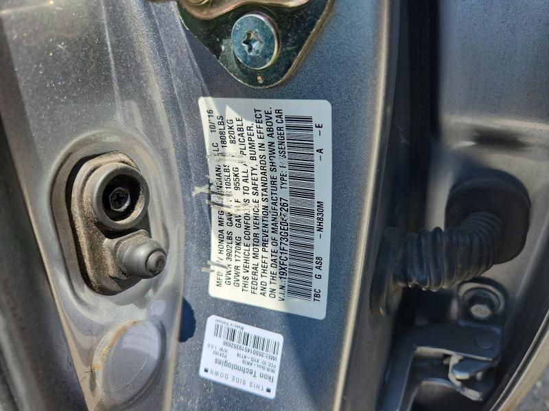 Продажа на аукционе авто 2016 Honda Civic, vin: 19XFC1F73GE045267, номер лота: 64458656