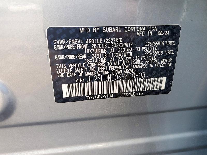 Aukcja sprzedaży 2025 Subaru Forester, vin: JF2SLDNC0SH468598, numer aukcji: 64540036