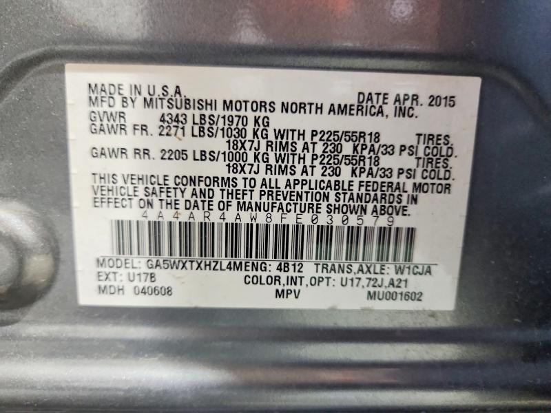 Продаж на аукціоні авто 2015 Mitsubishi Outlander Sport, vin: 4A4AR4AW8FE030579, номер лоту: 65448526