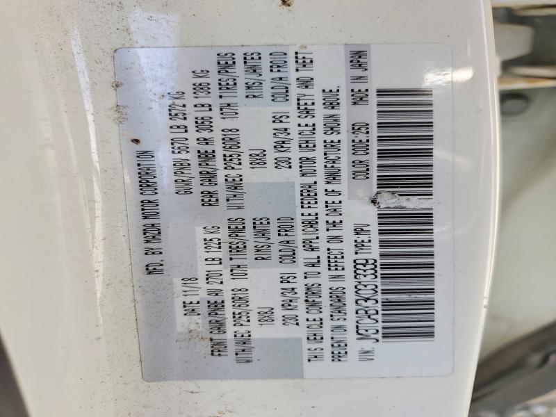 64300976 :رقم المزاد ، JM3TCABY3K0313339 vin ، 2019 Mazda Cx-9 مزاد بيع