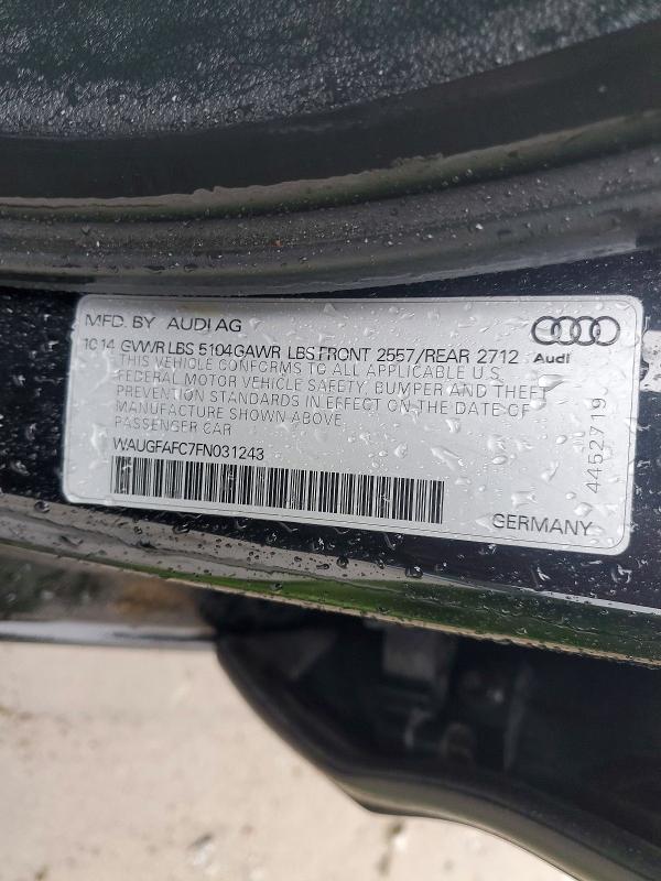 Продаж на аукціоні авто 2015 Audi A6, vin: WAUGFAFC7FN031243, номер лоту: 63949726