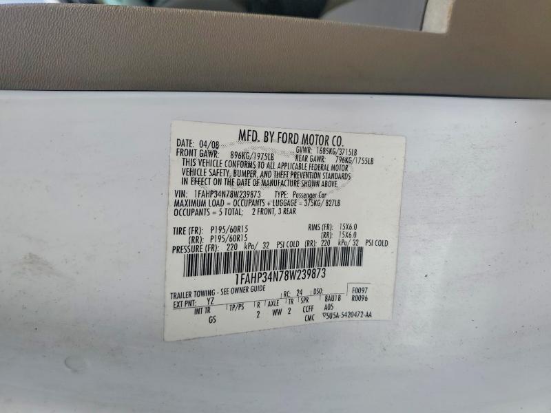 Продаж на аукціоні авто 2008 Ford Focus, vin: 1FAHP34N78W239873, номер лоту: 67158076