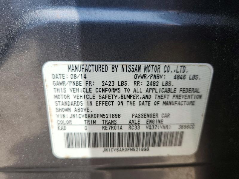 Продажа на аукционе авто 2015 Infiniti Q40, vin: JN1CV6AR0FM521898, номер лота: 66033896