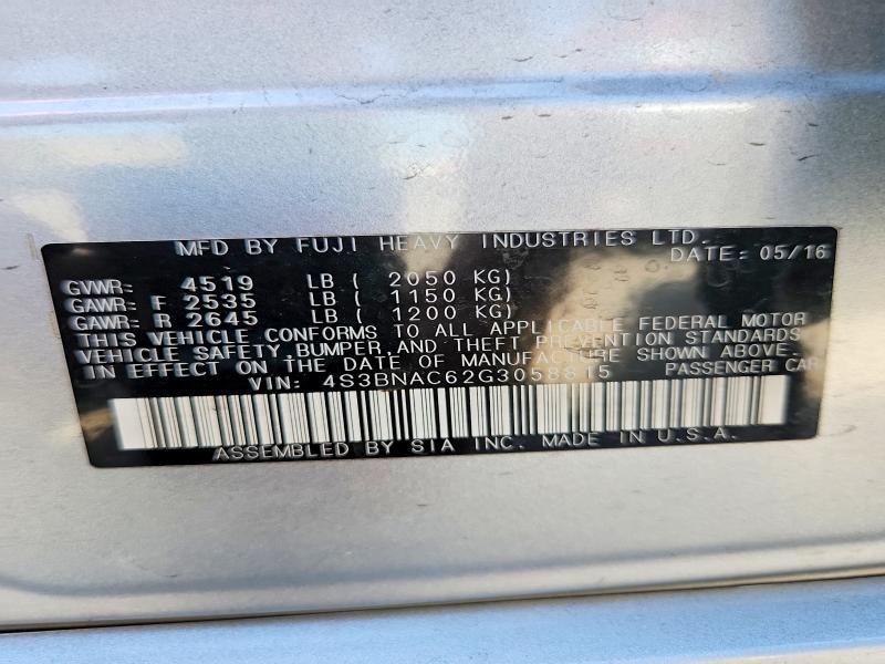 Aukcja sprzedaży 2016 Subaru Legacy, vin: 4S3BNAC62G3058815, numer aukcji: 64413606