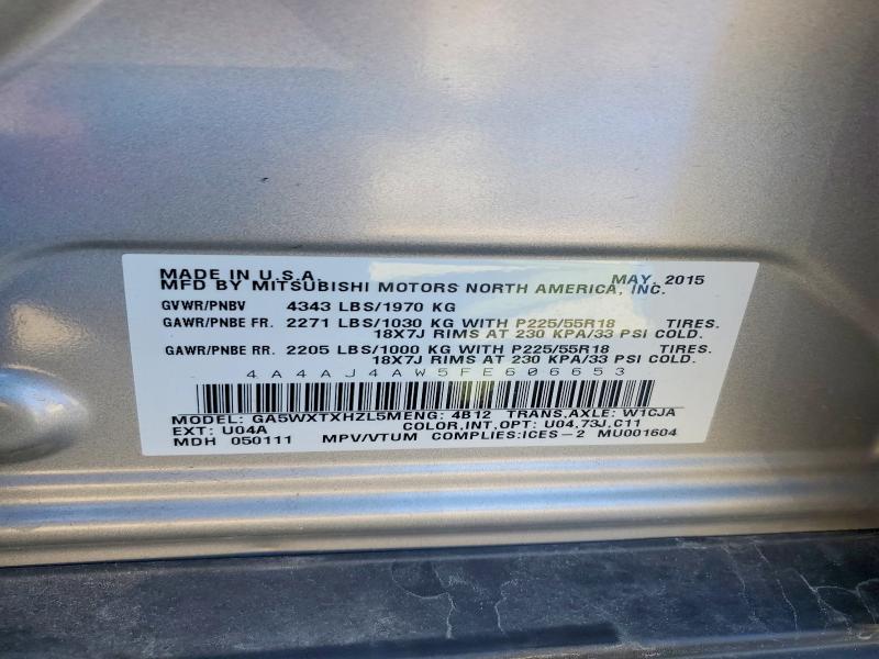 Aukcja sprzedaży 2015 Mitsubishi Rvr, vin: 4A4AJ4AW5FE606653, numer aukcji: 66208236