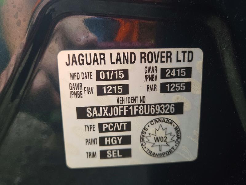 Aukcja sprzedaży 2015 Jaguar Xf, vin: SAJXJ0FF1F8U69326, numer aukcji: 63748906
