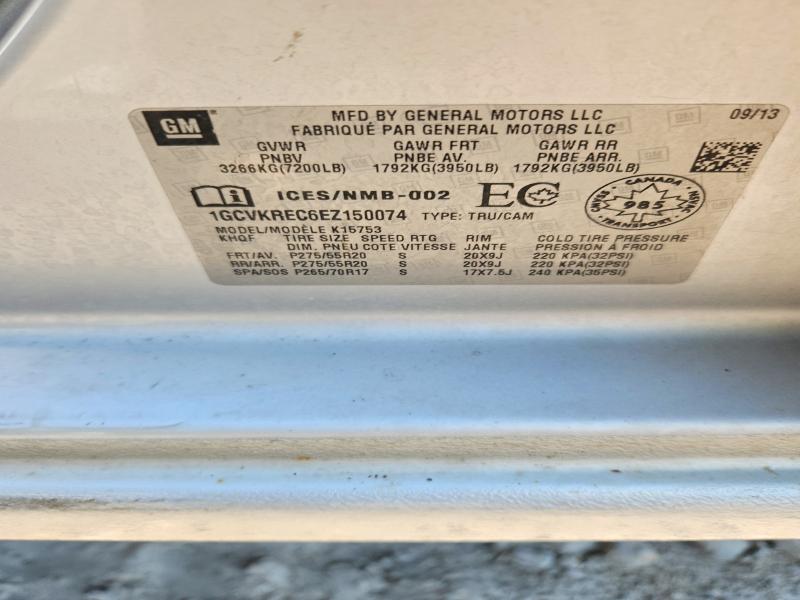 2014 Chevrolet Silverado მანქანა იყიდება აუქციონზე, vin: 1GCVKREC6EZ150074, აუქციონის ნომერი: 63576276